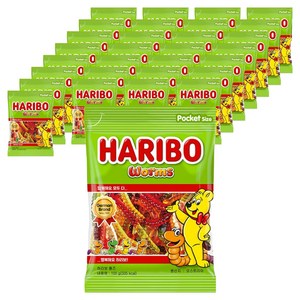 하리보 웜즈 츄잉젤리, 100g, 30개