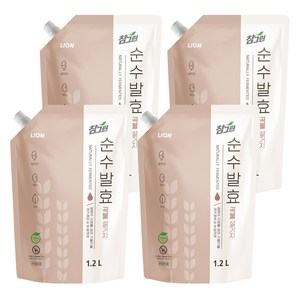 참그린 순수발효 곡물 설거지 주방세제, 1.2L, 4개