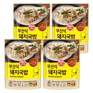 오뚜기 부산식 돼지국밥, 500g, 4개
