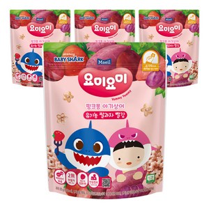 요미요미 유기농 쌀과자, 빨강, 25g, 4개