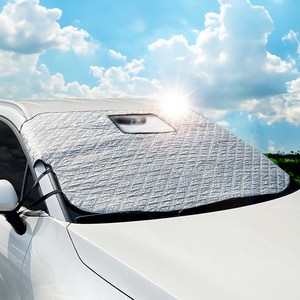 탐사 차량 내부 온도 상승 방지 햇빛가리개 블랙박스 앞유리용 + 보관용 가방(블랙박스 녹화가능)