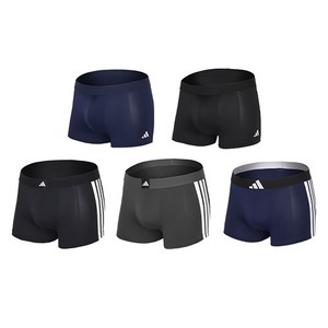 아디다스 NEW 리뉴얼 통기성 퍼포먼스 블랙에디션 드로즈 팬티 5종 세트