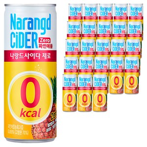 나랑드사이다 제로 파인애플, 245ml, 24개