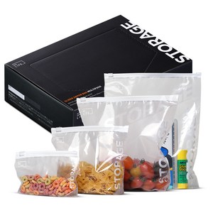 덴라이프 슬라이딩 지퍼백 4종 멀티팩 65매, 혼합, 1세트