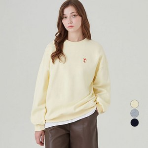 ELLE PARIS 자수 그래픽 기모 스웻셔츠 EIFFEL TOWER