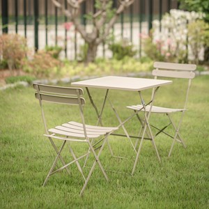 아웃네스트 접이식 철제 테이블 의자 2개 세트
