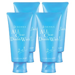 센카 올 클리어 더블 워시 A 클렌징 폼, 120g, 4개