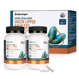 엔젯오리진 뉴질랜드 초록입홍합 17500 비타민D, 120정, 2개