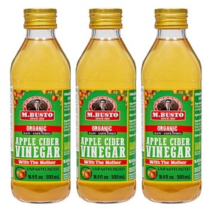 엠부스토 유기농 사과 식초, 500ml, 3개