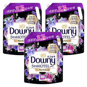 다우니 초고농축 호텔 컬렉션 섬유유연제 미스티크 리필, 2.6L, 3개