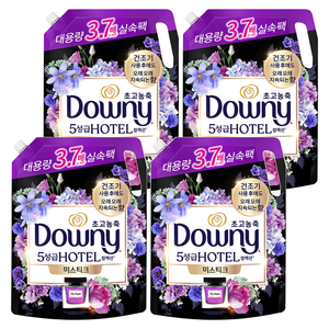 다우니 초고농축 호텔 컬렉션 섬유유연제 미스티크 리필, 2.6L, 4개