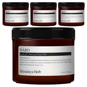 나드 약산성 필링 토너 패드 140ml, 70매입, 4개