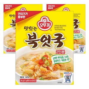오뚜기 맛있는 북엇국, 34g, 3개