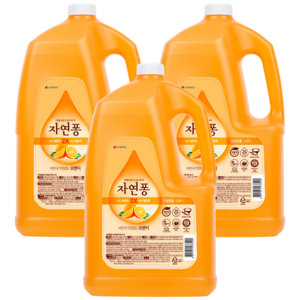 [비건라이프] 자연퐁 비린내 걱정없는 오렌지 주방세제, 3.92L, 3개