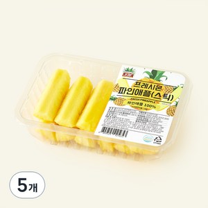 프레시몬 컷팅 파인애플 스틱, 1kg, 5개