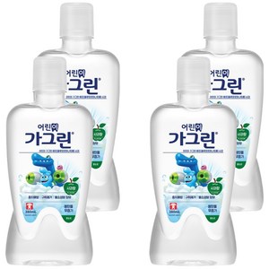 가그린 어린이용 구강세정제 사과향, 380ml, 4개