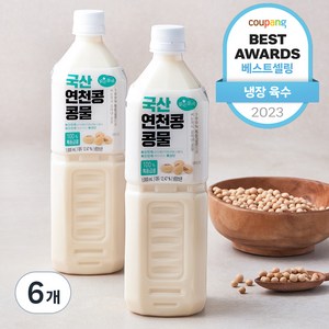 맑은물에 국산 연천콩 콩물, 1L, 6개