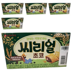 롯데웰푸드 씨리얼 초코, 42g, 5개