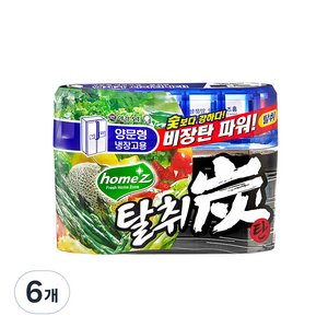 홈즈 탈취탄 양문형 냉장고용 본품, 240g, 6개