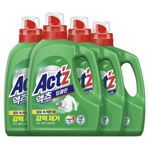 액츠 퍼펙트 딥클린 액상세제 본품, 3.5L, 4개