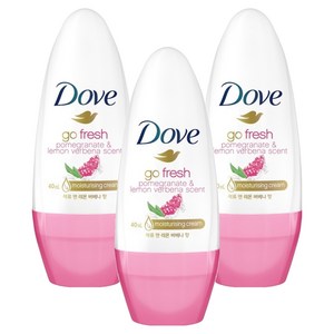 도브 석류 앤 레몬 버베나 향 롤온 데오드란트, 40ml, 3개