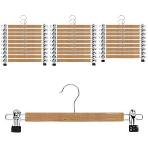 네이쳐리빙 원목 베이직 치마바지 집게걸이, 혼합색상, 30개