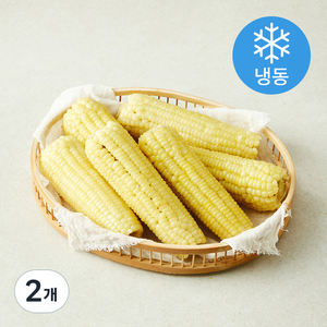 아침과저녁 삶은 백찰 옥수수 (냉동), 1.8kg, 2개