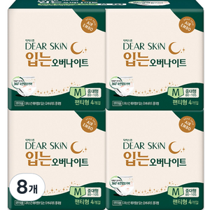 디어스킨 에어엠보 입는 오버나이트, 중대형, 4개입, 8개