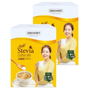 펄세스 마일드 스테비아 커피믹스, 9.6g, 210개입, 2개