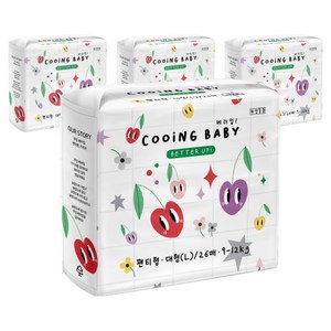 쿠잉 베러 팬티형 기저귀 유아용, 대형(L), 104매