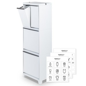 프랑코홈 스탠드 분리수거함 3단 트윈형