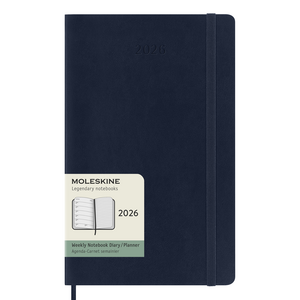 몰스킨 2026년 클래식 위클리 다이어리 12개월 소프트커버, 사파이어블루, 라지, 1개
