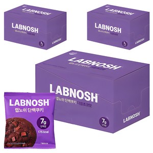 랩노쉬 단백쿠키 더블초코맛, 400g, 3개
