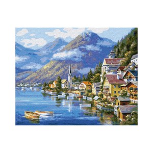 플레이어바웃 DIY 명화 그리기 세트 40 x 50 cm, 해변가마을, 1개