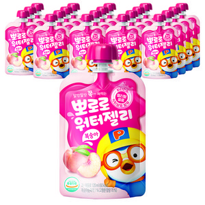 팔도 뽀로로 워터젤리 복숭아, 120ml, 20개