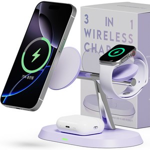 누아트 3in1 맥세이프 호환 마그네틱 무선충전기