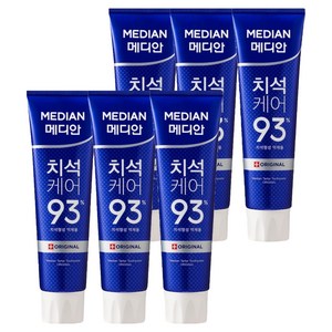 메디안 치석케어 오리지널 치약, 120g, 6개
