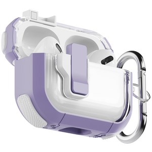 누아트 분실방지 잠금기능 마그네틱 락 범퍼 케이스, 라벤더, 에어팟 프로 2 / 프로