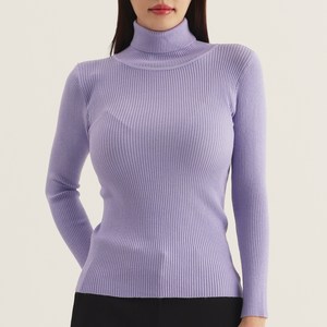 엘쏘 여성용 베이직 목폴라 티셔츠