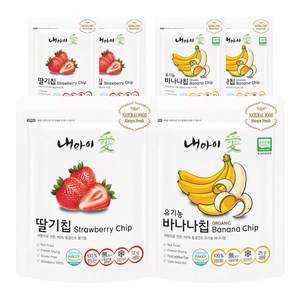 내아이애 동결건조 과일칩 딸기 3p + 유기농바나나 3p, 1세트