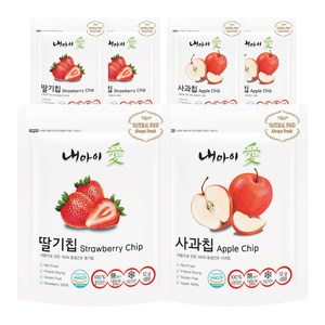 내아이애 동결건조 과일칩 딸기 12g x 3p + 사과 12g x 3p, 72g, 1세트