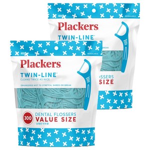 플랙커스 트윈 라인 치실, 300개입, 2개