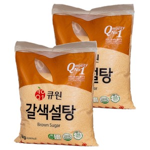 큐원 갈색설탕, 1kg, 2개