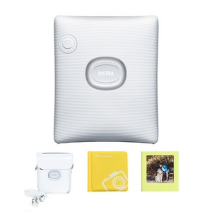 인스탁스 스퀘어링크 즉석 카메라 애쉬 화이트 + 전용 가죽 케이스 화이트 + 스퀘어 앨범 랜덤발송 + 스퀘어 자석액자 랜덤발송 세트 FI017W