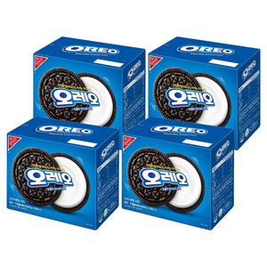 오레오 초콜릿 샌드위치 쿠키 화이트 크림, 1kg, 4개
