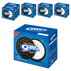 오레오 초콜릿 샌드위치 쿠키 화이트 크림, 1kg, 6개