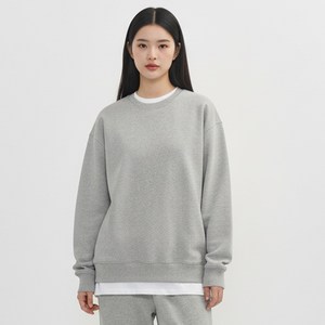 리퀄 남녀공용 오버핏 데일리 무지 맨투맨 RRPTMTE38003