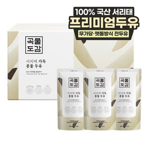 곡물도감 국산 서리태 가득 콩물두유, 180ml, 15개