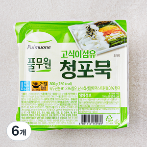 풀무원 고식이섬유 청포묵, 300g, 6개