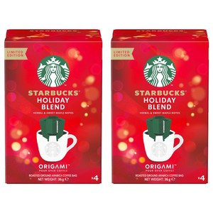 스타벅스 드립백 홀리데이 블렌드, 9g, 4개입, 2개
